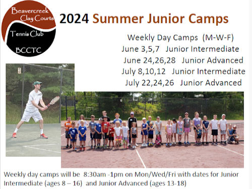 Junior Tennis where to begin Beavercreek Clay Courts Tennis Club