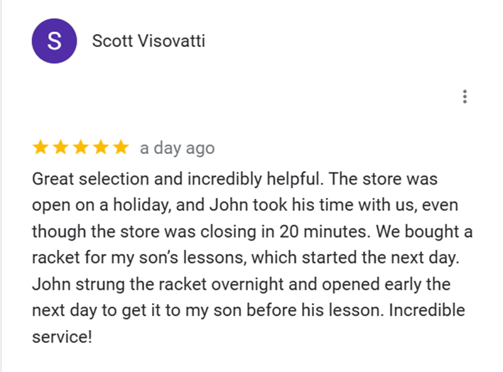 Tennis LTD Columbus Ohio great review 